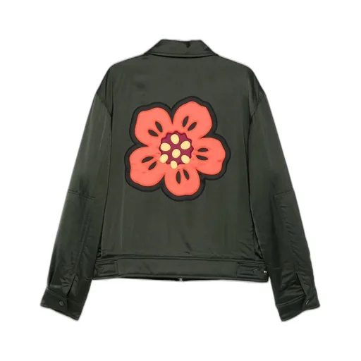 Logo Embroidered Zip-Up Jacket