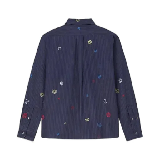 Embroidered Casual Shirt In Cotton Poplin