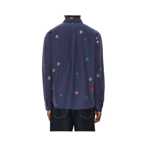 Embroidered Casual Shirt In Cotton Poplin