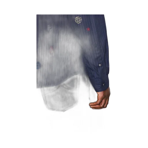 Embroidered Casual Shirt In Cotton Poplin