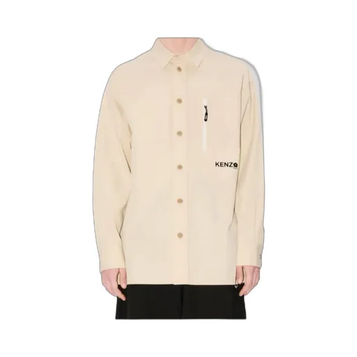 Oversized Shirt In Technical Cotton Boke Flower 2.0