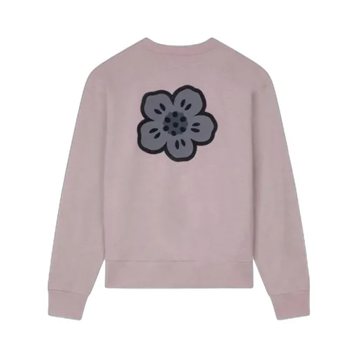 Embroidered Sweatshirt Boke Flower
