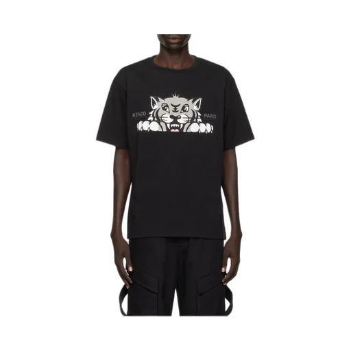 Happy Tiger Printed Crewneck T-Shirt