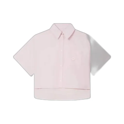 Short Dropped Shoulders Shirt In Cotton Poplin Boke Flower 2.0