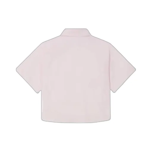Short Dropped Shoulders Shirt In Cotton Poplin Boke Flower 2.0