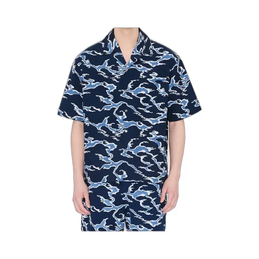 Hawaiian Short Sleeve Shirt Kenzo Ocean Camo