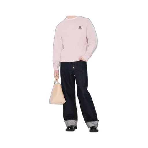 Embroidered Sweatshirt Boke Flower