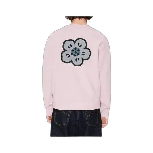 Embroidered Sweatshirt Boke Flower