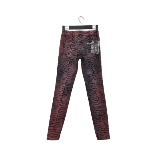 Textured And Patterned Denim Pants