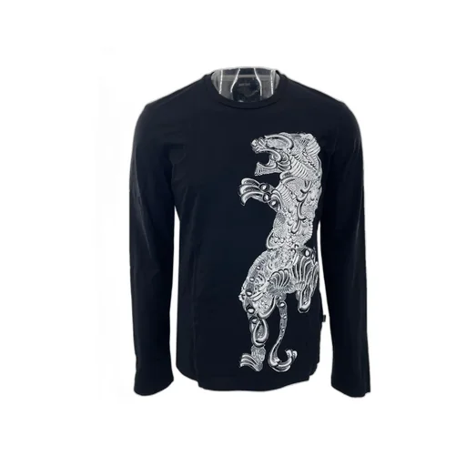 Pattern Printed Long-Sleeved T-Shirt