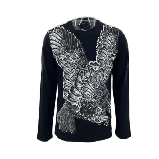 Pattern Printed Long-Sleeved T-Shirt