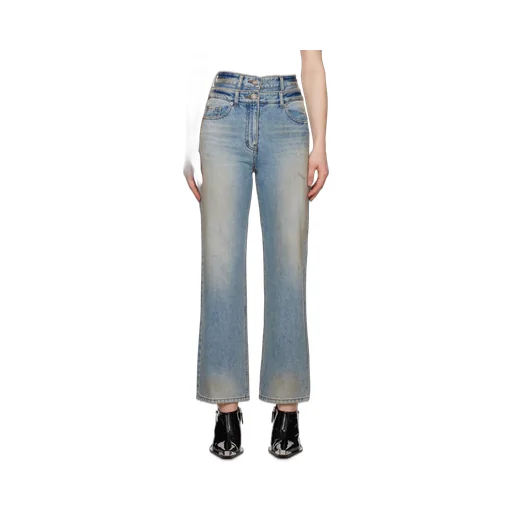 Double Waist Dirty Jeans