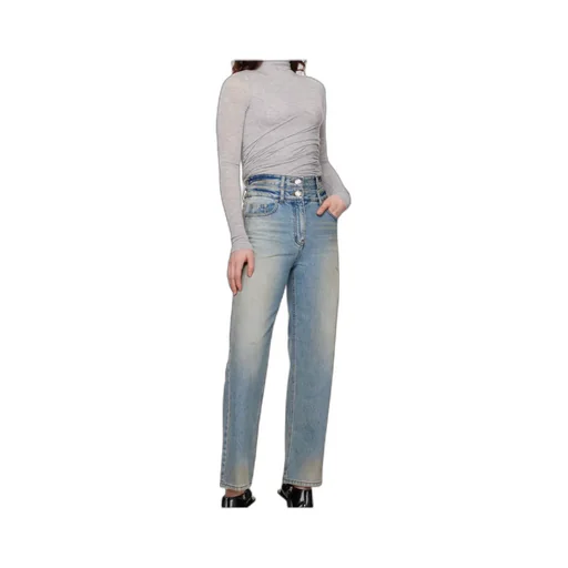 Double Waist Dirty Jeans