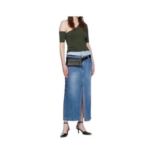 Ribbed-Knit One-Shoulder Top