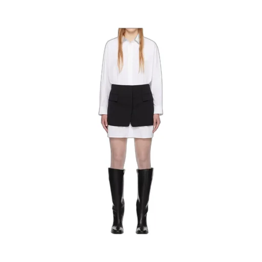 Long-Sleeve Panelled Shirtdress