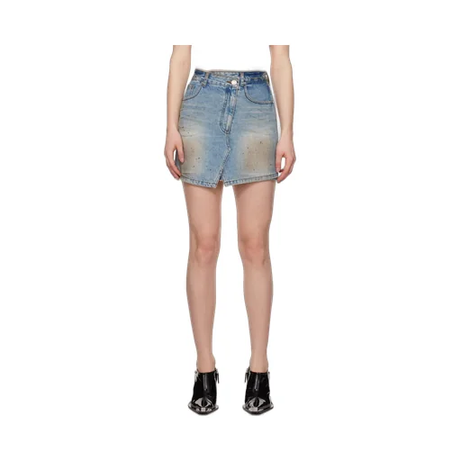 Asymmetrical Denim Skirt