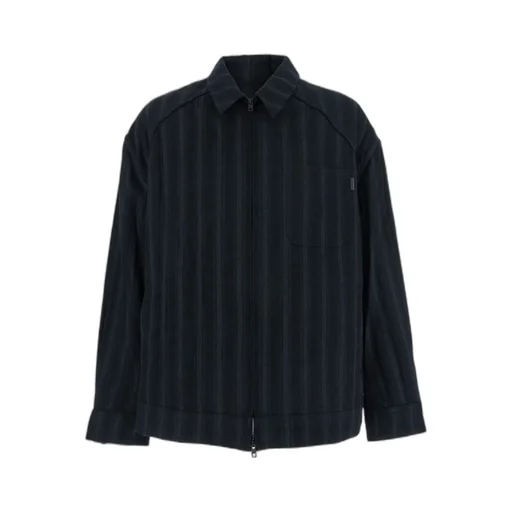 Striped Zip-Up Shirt