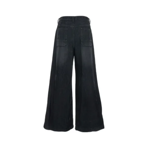 Denim Trousers With Belt Loops