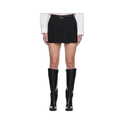 Belted Chevron Skirt