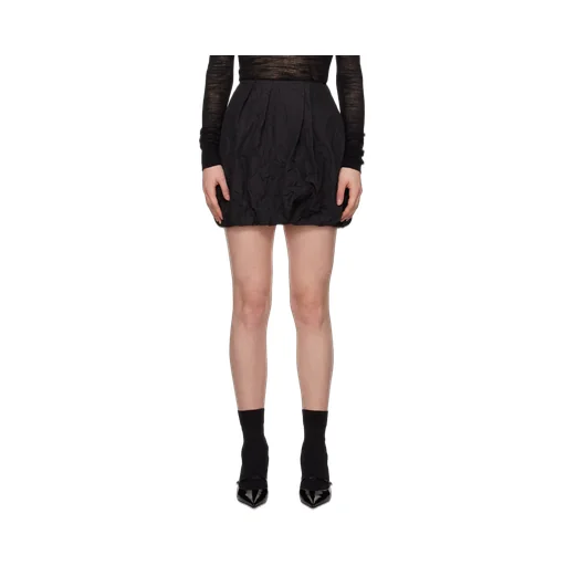 Crinkled Drape Miniskirt