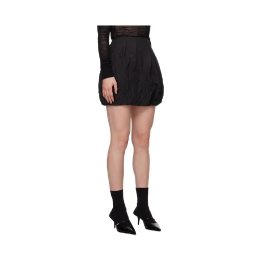 Crinkled Drape Miniskirt