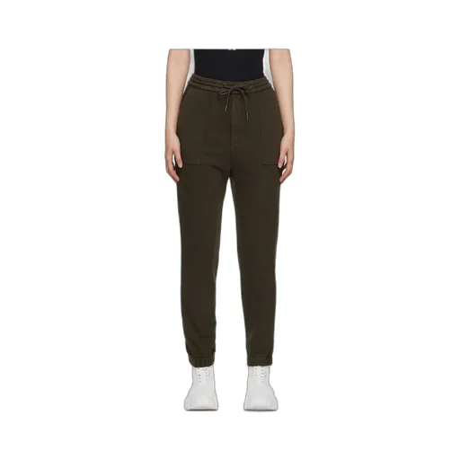 Elasticated-Waist Cotton Track Pants