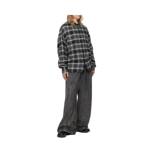 Crinkled Check Shirt