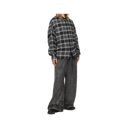 Crinkled Check Shirt
