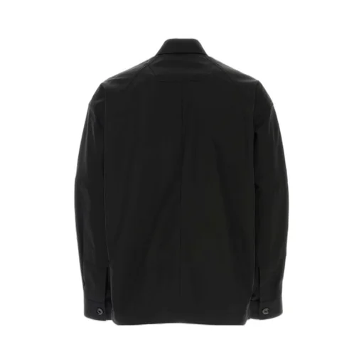Classic-Collar Concealed-Fastening Shirt Jacket