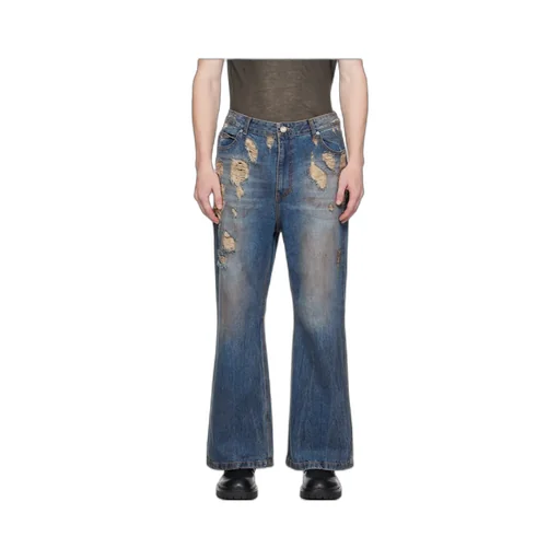 Oil Washed Bootcut Jeans