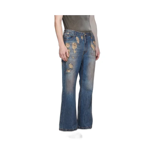 Oil Washed Bootcut Jeans