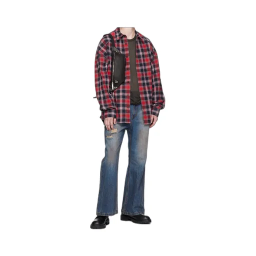 Oil Washed Bootcut Jeans