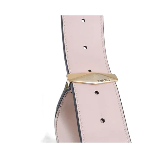 Logo Embossed Buckled Shoulder Bag