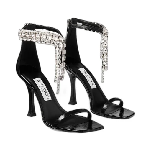 Embellished Strap Heeled Sandals