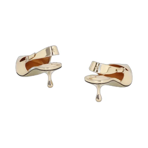 Amel Pointed-Toe Metallic Slingbacks