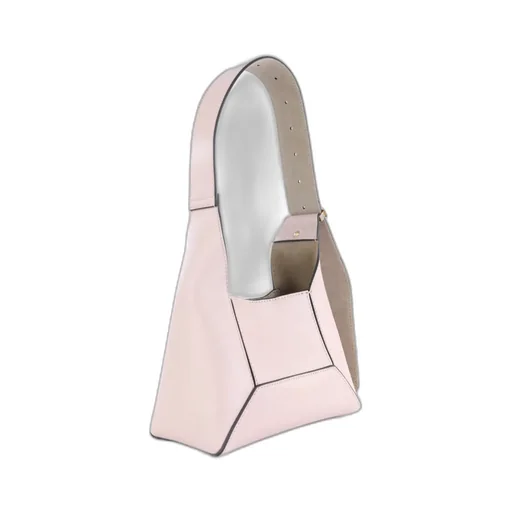 Logo Embossed Buckled Shoulder Bag