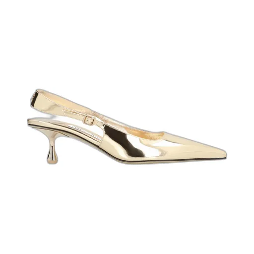 Amel Pointed-Toe Metallic Slingbacks