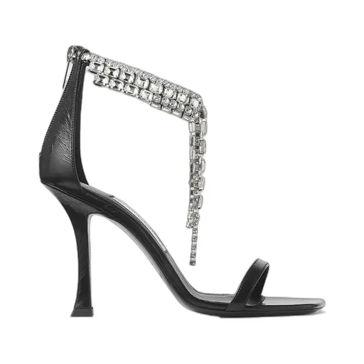 Embellished Strap Heeled Sandals