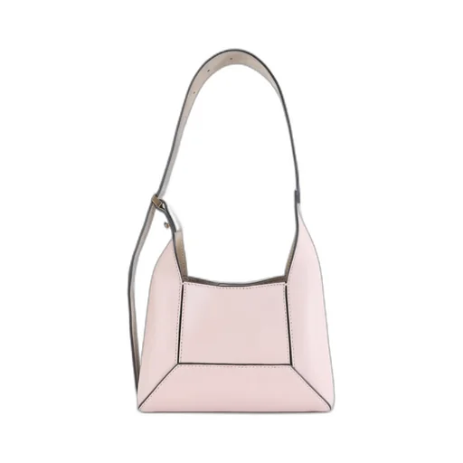 Logo Embossed Buckled Shoulder Bag
