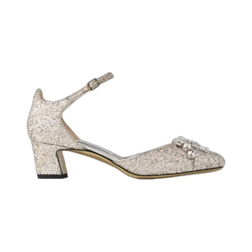 Embellished Ankle Strap Pumps