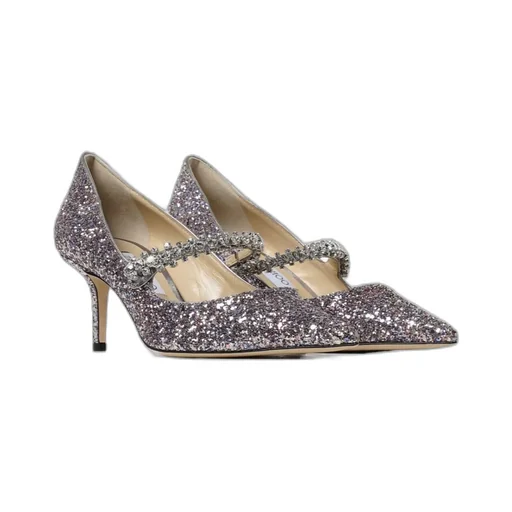 Glittered Pointed Toe Pumps