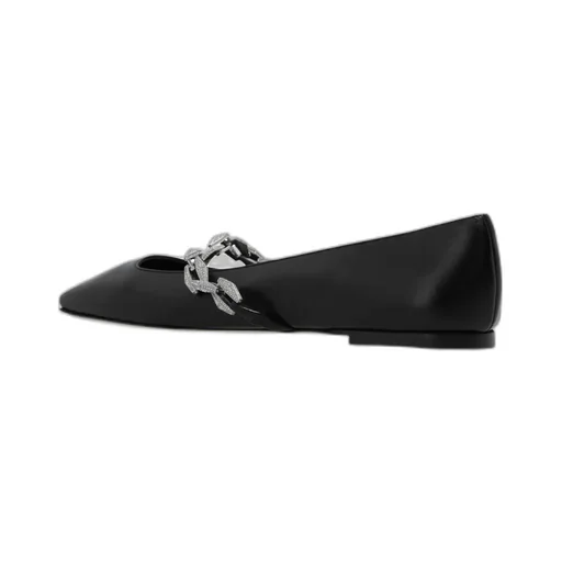 Chain Embellished Ballerina Flats
