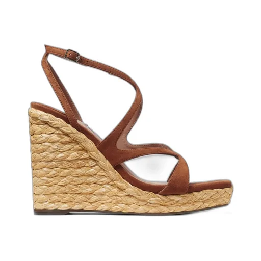 Ayla 110Mm Raffia Wedge Sandals