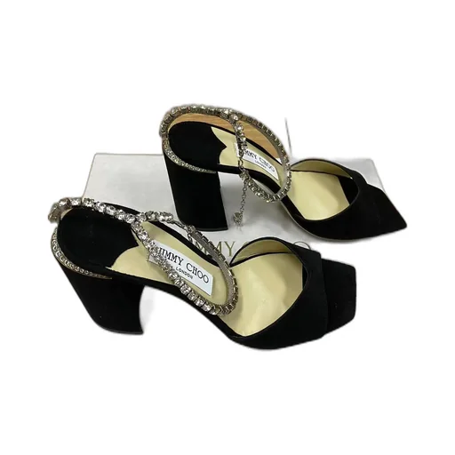 Saeda Rhinestone Tassel High-Heeled Sandals