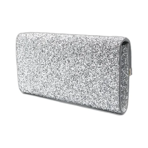 Emmie Glitter-Detailed Chain-Linked Clutch Bag