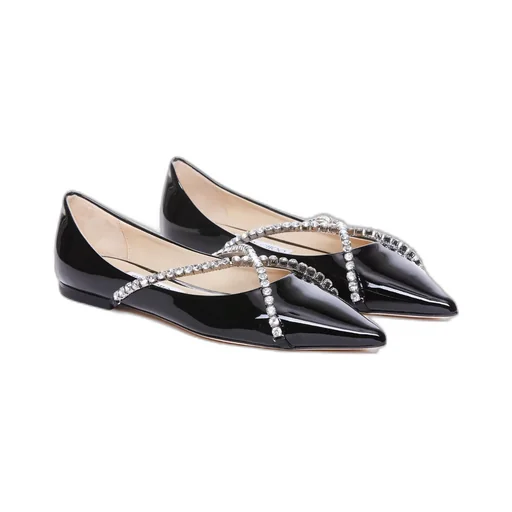 Genevi Crystal-Embellished Ballerina Shoes