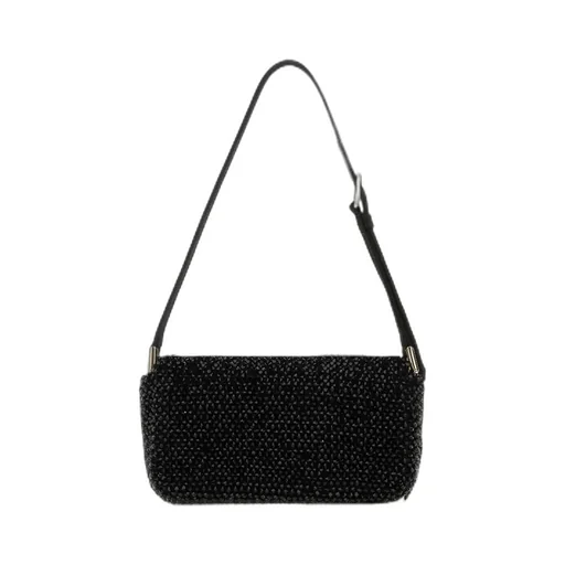Avenue Bead-Embellished Foldover Top Mini Shoulder Bag