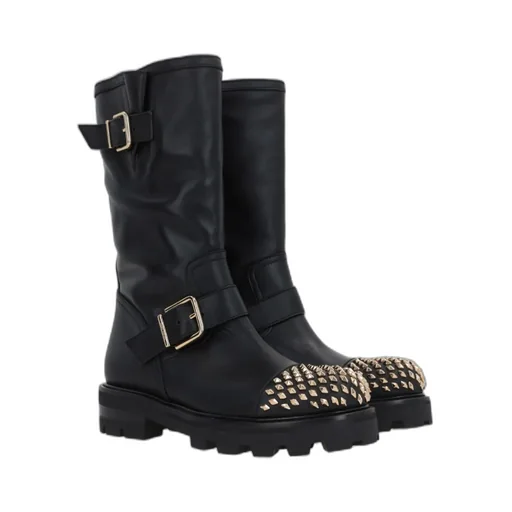 Embellished Buckle Boots