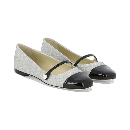 Elisa Glitter Square Toe Ballerinas