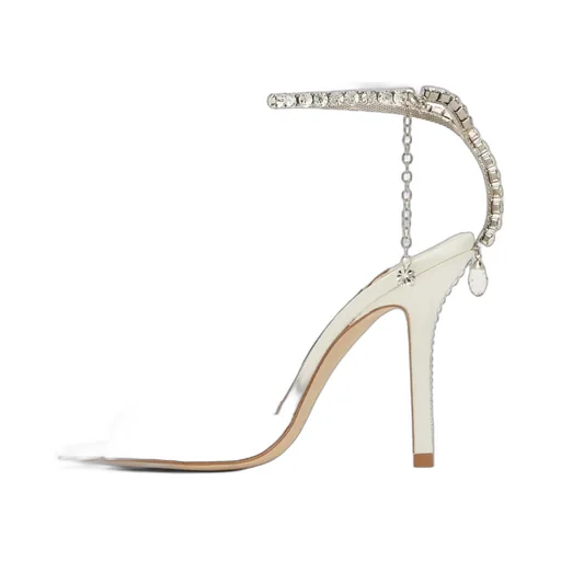 Saeda 100Mm Crystal-Strap Sandals